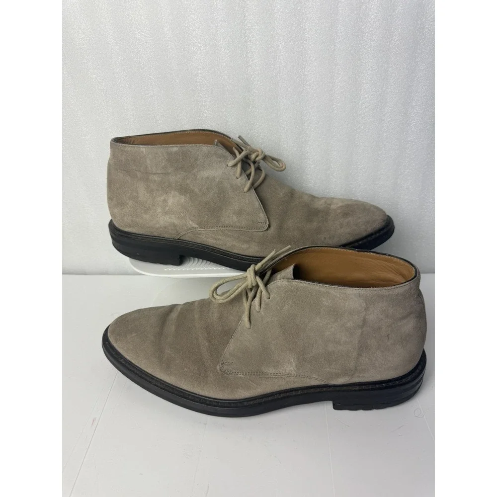 Di Bianco Gallo Mens Tan Beige Suede Lace Up Chukkas Boots Sz. 9 Made In Italy